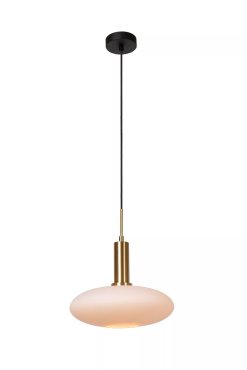 Lucide Singala - hanglamp - Ø 30 x 169 cm - opaal en goud