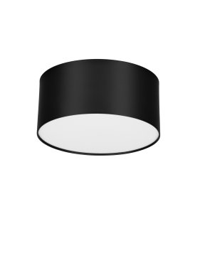 Nova Luce Marsa - plafondlamp - Ø 14 x 6,5 cm - 16W LED incl. - zandzwart