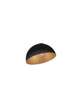 Nova Luce Onia - plafondlamp - Ø 40 x 25 cm - zandzwart en goud