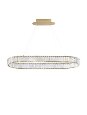Nova Luce Aurelia - hanglamp - 92 x 37 x 150 cm - 48W dimbare LED incl. - goud