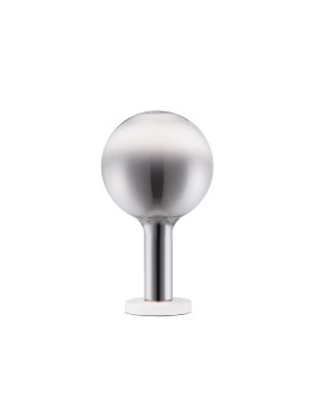 Nova Luce Nostos - tafellamp - Ø 20 x 35 cm - 3W dimbare LED incl. - rokerig glas en goud