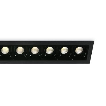 ONE Light Shop Square Boxes - inbouwspot - 281 x 45 mm, 272 x 36 mm inbouwmaat - 10 x 2W dimbare LED incl. - zwart