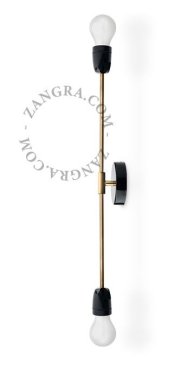 Zangra Baton - plafond/wandlamp - 63,5 x 10 x 8 cm - zwart