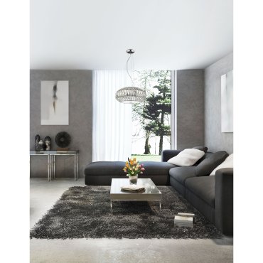 Nova Luce Valence - hanglamp - Ø 42 x 140 cm - wit