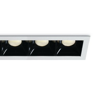 ONE Light Shop Square Boxes - inbouwspot - 250 x 62 mm, 240 x 57 mm inbouwmaat - 5 x 6,5W dimbare LED incl. - wit