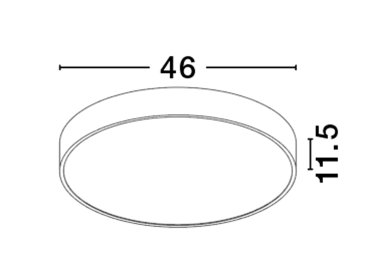 Nova Luce Sotto - plafondlamp met afstandsbediening - Ø 46 x 11,5 cm - 40W LED incl. - mat wit