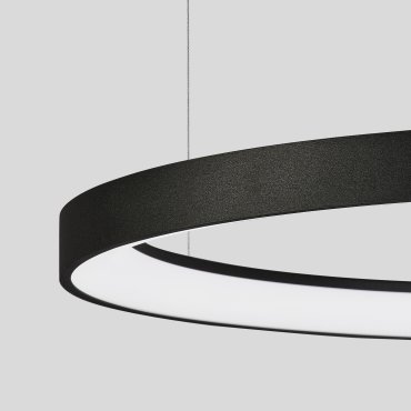 Nova Luce Pertino - hanglamp - Ø 58 x 150 cm - 48W dimbare LED incl. - zand zwart