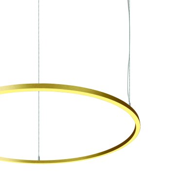 ONE Light LED Circle Rings - hanglamp - Ø 127 x 300 cm - 65W LED incl. - geborsteld messing