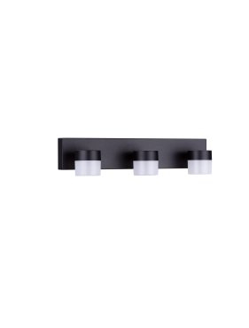Nova Luce Teko - wandlamp - 38,5 x 7,5 x 11,5 cm - 17W LED incl. - IP44 - zandzwart