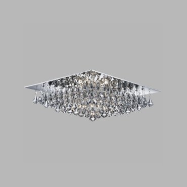Searchlight Hanna - plafondverlichting - 55 x 55 x 22 cm - chroom