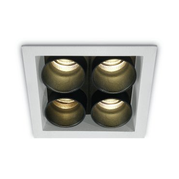 ONE Light Dark Light Tubes - inbouwspot - 77 x 77 mm, 68 x 68 mm inbouwmaat  - 10W LED incl. - wit