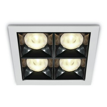 ONE Light Mirror Square Boxes - inbouwspot - 93 x 93 mm, 85 x 85 mm inbouwmaat  - 16W LED incl. - wit