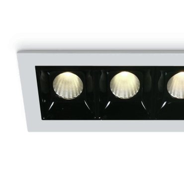 ONE Light Shop Square Boxes - inbouwspot - 106 x 45 mm, 97 x 36 mm inbouwmaat  - 3 x 2W dimbare LED incl. - wit