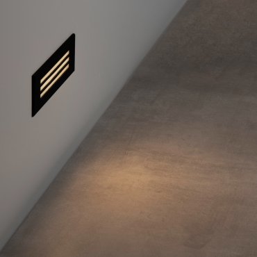 Nova Luce Off - inbouw wandverlichting - 25,6 x 7,6 x 5,3 cm - 6W LED incl. - IP65 - zandzwart