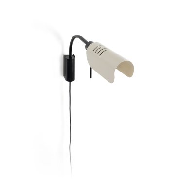 Faro Martinica S - wandverlichting met schakelaar - 47,2 x 8 cm - zwart en beige