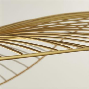Searchlight Wave - hanglamp - 51 x 70 x 120 cm - goud