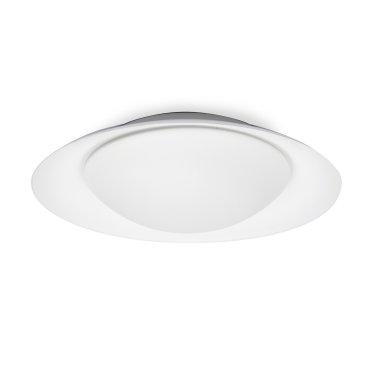 Faro Side - wand/plafondverlichting - Ø 39 x 11 cm - 15W LED incl. - mat wit