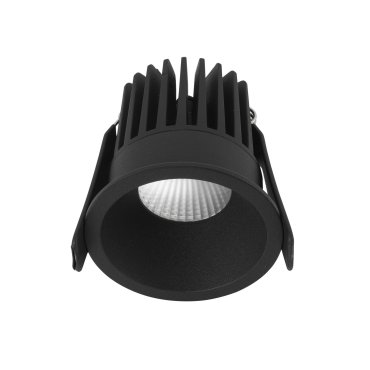 Nova Luce Petit - inbouwspot - Ø 62 mm, Ø 55 mm inbouwmaat - 9W LED incl. - IP42 - zandzwart