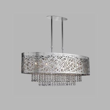 Searchlight Mica - hanglamp - 81 x 30 x 71 cm - chroom