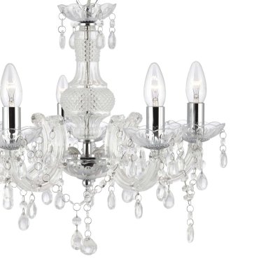 Searchlight Marie Therese - luster - Ø 48 x 93 cm - chroom
