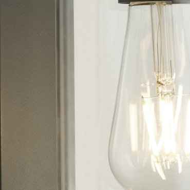 Searchlight Bakerloo - buiten wandverlichting met bewegingsmelder - 12 x 29 cm - IP44 - zwart