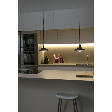 Faro Side - hanglamp - Ø 20 cm - zwart en koper