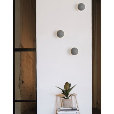 Nova Luce Netune - wandverlichting - 11 x 9,6 x 11 cm - 6W LED incl. - grijs en wit