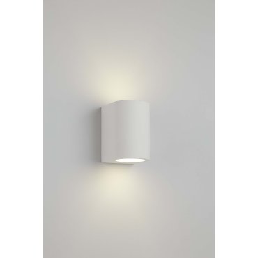 Searchlight Gypsum - overschilderbare wandverlichting - 10 x 15 cm - wit