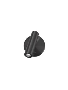 Nova Luce Laredo - wandlamp met schakelaar - 9 x 11 x 11 cm - 3W LED incl. - zwart
