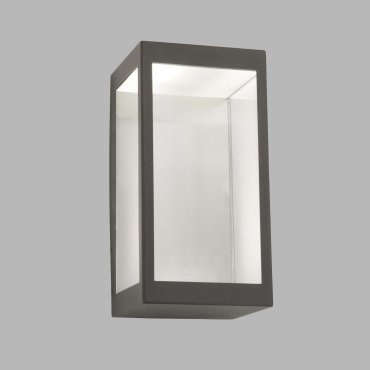 Searchlight Box - buiten wandverlichting - 12 x 22 cm - 10W LED incl. - IP44 - donkergrijs