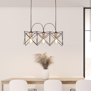 Searchlight Anthea - hanglamp - 55 x 19 x 146 cm - zwart