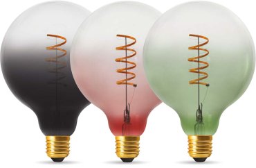 Daylight Italia Coriandoli LED lamp - Ø 12,5 x 17,2 cm - E27 - 4W dimbaar - zwart/transparant
