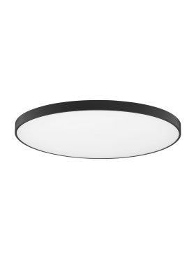 Nova Luce Perfect Profile - plafondlamp op afstandsbediening (incl.) - Ø 100 x 10 cm - 120W dimbare LED incl. - 2700K-6000K - zwart