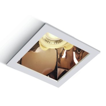 ONE Light Chill Out - inbouwspot - 84 x 84 mm, 76 x 76 mm inbouwmaat - wit en koper