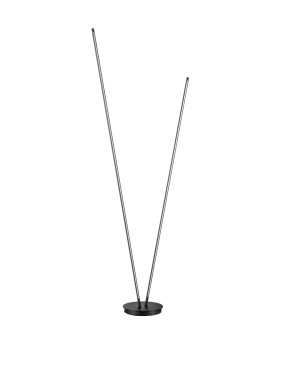 Nova Luce Intec - vloerlamp - Ø 26 x 184 cm - 33W dimbare LED incl. - zandzwart