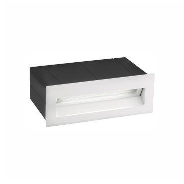 Nova Luce Krypton - inbouw wandverlichting - 13,5 x 8 x 5,5 cm - 3W LED incl. - IP54 - wit