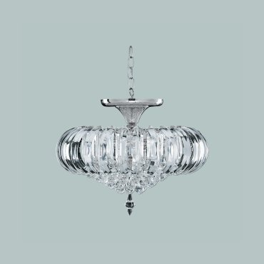 Searchlight Sigma - hanglamp - Ø 54 x 45 cm - chroom
