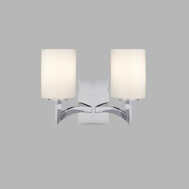 Searchlight Gina - wandverlichting - 32 x 25 cm - chroom en wit