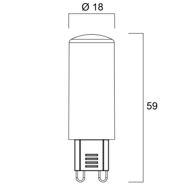 Sylvania Toledo - Ø 2 x 5,8 cm - G9 - 3,2W dimbare LED incl. - 2700K