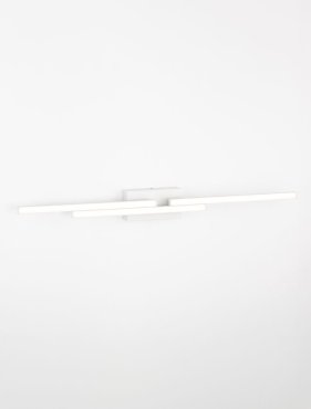 Nova Luce Chart - wandlamp - 9 x 10 x 96,5 cm - 31W LED incl. - IP44 - zandwit