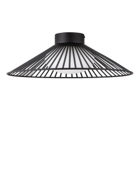 Nova Luce Brume - plafondlamp - Ø 50 x 15 cm - 15W LED incl. - mat zwart