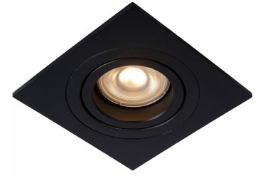 Lucide Tube Square - inbouwspot - Ø 90 mm, 79 mm inbouwmaat - zwart
