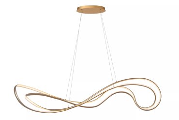Lucide Sardana - hanglamp - 160 x 39 x 210 cm - 54W dimbare LED incl. - messing