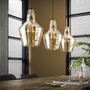 Vico Amber - hanglamp - 112 x 25 x 150 cm - amber