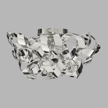 Searchlight Curls - plafondverlichting - Ø 45 x 27 cm - chroom