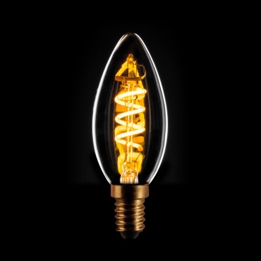 ETH Candle Spiral LED Filament - E14 - 3 stappen dimbaar - 5W - 2200K - transparant