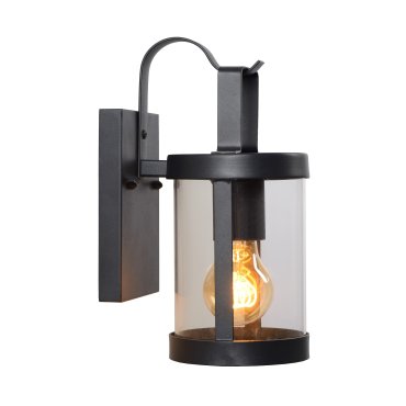 Lucide Lindelo - buiten wandlamp - 11 x 16 x 26 cm - IP23 - zwart