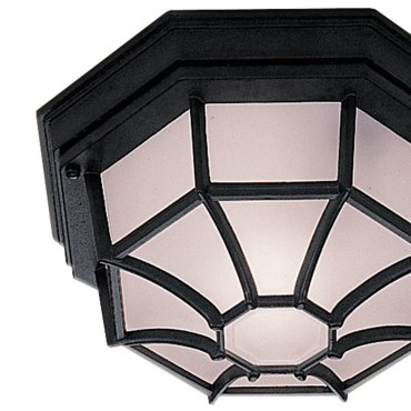 Searchlight Outdoor - buiten plafondverlichting - 27 x 27 x 13 cm - IP54 - zwart