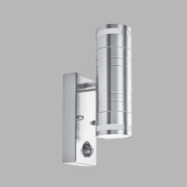 Searchlight Bodmin - buiten wandverlichting met bewegingsmelder - 7 x 22 cm - IP44 - roestvrij staal
