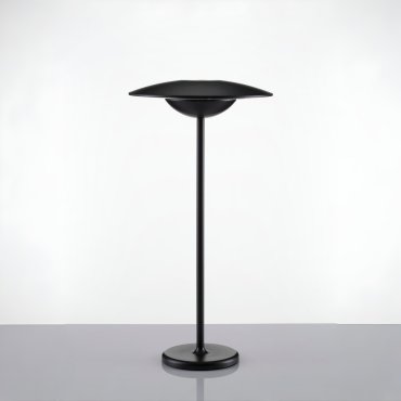 Nova Luce Fumo - oplaadbare tafellamp - Ø 19 x 38 cm - 2W dimbare LED incl. - IP54 - zandzwart